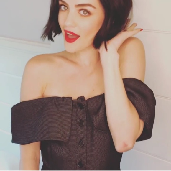 NWOT Off The Shoulder Gingham Top - Picture 3 of 3